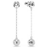 Pendientes «Una Angelic Drop» de corte redondo, blancos, chapados en rodio Pendientes «Una Angelic Drop» de corte redondo, blancos, chapados en rodio