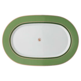 Plato de porcelana Signum, pequeño, verde