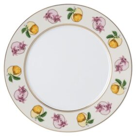 Plato de postre Idyllia de porcelana, motivo Crystal Print, Lily Citron, multicolor