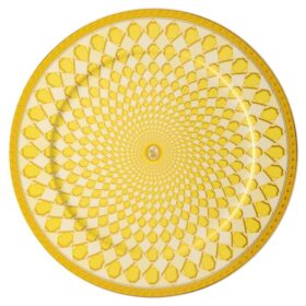 Plato de servicio Signum de porcelana, grande, amarillo
