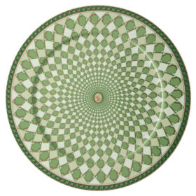 Plato de servicio Signum de porcelana, grande, verde