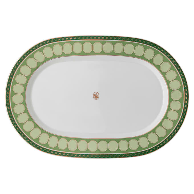 Plato grande de porcelana Signum, verde Plato grande de porcelana Signum, verde
