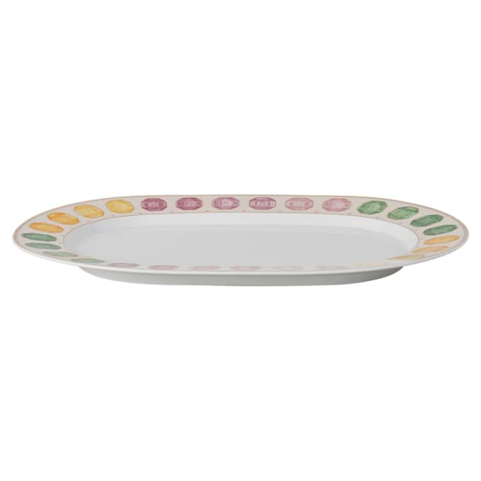 Plato grande Idyllia de porcelana, con motivo de cristales, piedras preciosas, multicolor Plato grande Idyllia de porcelana, con motivo de cristales, piedras preciosas, multicolor