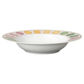Plato hondo Idyllia de porcelana, motivo de cristal, piedras preciosas, multicolor