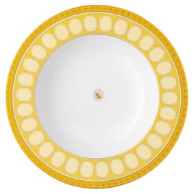 Plato hondo Signum de porcelana, amarillo
