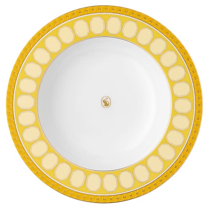 Plato hondo Signum de porcelana, amarillo Plato hondo Signum de porcelana, amarillo