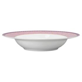 Plato hondo Signum de porcelana, rosa