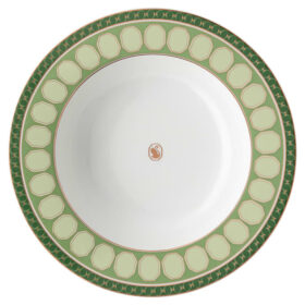 Plato hondo Signum de porcelana, verde