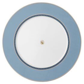Plato llano de porcelana Signum, azul