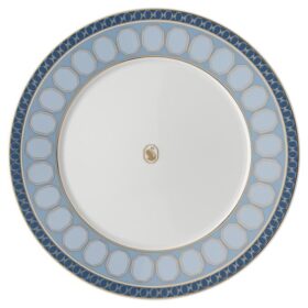 Plato llano de porcelana Signum, azul