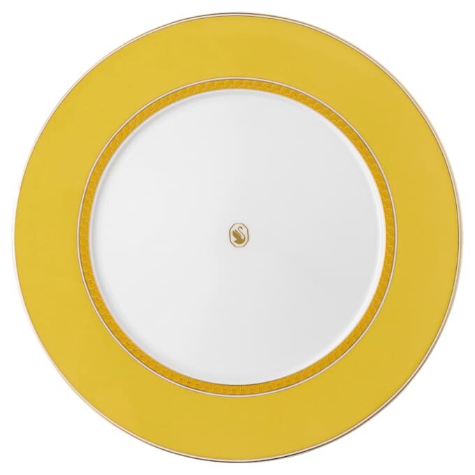 Plato llano Signum de porcelana, amarillo Plato llano Signum de porcelana, amarillo