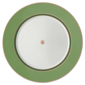 Plato llano Signum de porcelana, verde