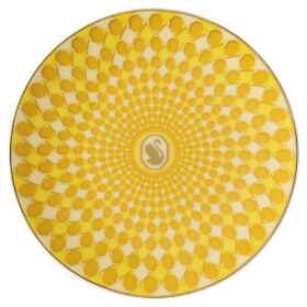 Plato Signum de porcelana, pequeño, amarillo
