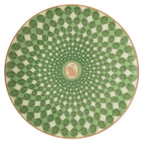 Plato Signum de porcelana, pequeño, verde