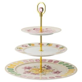 Porcelana Idyllia éTagèRe, motivo de estampado de cristal, multicolor