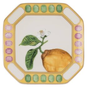 Porcelana Idyllia Vide Poche, motivo de cristal, limón, amarillo Porcelana Idyllia Vide Poche, motivo de cristal, limón, amarillo