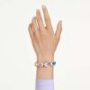 Pulsera Gema con cristales extragrandes, cortes mixtos, multicolor, chapada en tono dorado Pulsera Gema con cristales extragrandes, cortes mixtos, multicolor, chapada en tono dorado