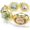 Pulsera Gema con cristales extragrandes, cortes mixtos, multicolor, chapada en tono dorado Pulsera Gema con cristales extragrandes, cortes mixtos, multicolor, chapada en tono dorado