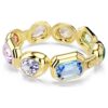 Pulsera Gema con cristales extragrandes, cortes mixtos, multicolor, chapada en tono dorado Pulsera Gema con cristales extragrandes, cortes mixtos, multicolor, chapada en tono dorado