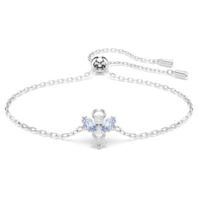 Pulsera mágica Ángel, azul, chapada en rodio Pulsera mágica Ángel, azul, chapada en rodio