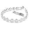 Pulseras Angelic, corte redondo, blanca, chapada en rodio Pulseras Angelic, corte redondo, blanca, chapada en rodio