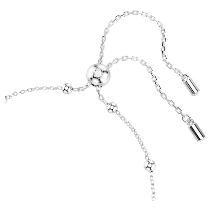 Pulseras Angelic, corte redondo, blanca, chapada en rodio Pulseras Angelic, corte redondo, blanca, chapada en rodio