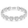 Pulseras Ariana Grande x Swarovski con cortes mixtos, corazones, blanca, chapada en rodio Pulseras Ariana Grande x Swarovski con cortes mixtos, corazones, blanca, chapada en rodio