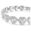Pulseras Ariana Grande x Swarovski con cortes mixtos, corazones, blanca, chapada en rodio Pulseras Ariana Grande x Swarovski con cortes mixtos, corazones, blanca, chapada en rodio