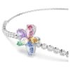 Pulseras Ariana Grande x Swarovski con cortes mixtos, flor, multicolor, chapada en rodio Pulseras Ariana Grande x Swarovski con cortes mixtos, flor, multicolor, chapada en rodio