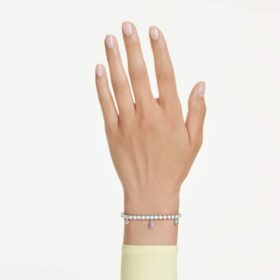 Pulseras Ariana Grande X Swarovski con cortes mixtos, multicolor, chapada en rodio