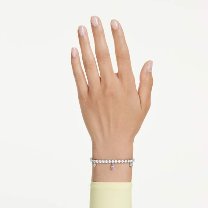 Pulseras Ariana Grande X Swarovski con cortes mixtos, multicolor, chapada en rodio Pulseras Ariana Grande X Swarovski con cortes mixtos, multicolor, chapada en rodio