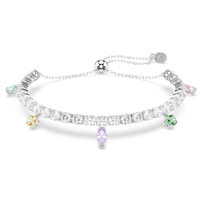 Pulseras Ariana Grande X Swarovski con cortes mixtos, multicolor, chapada en rodio Pulseras Ariana Grande X Swarovski con cortes mixtos, multicolor, chapada en rodio