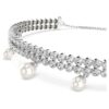 Pulseras Ariana Grande x Swarovski con perlas de cristal, corte redondo, blanco, chapada en rodio Pulseras Ariana Grande x Swarovski con perlas de cristal, corte redondo, blanco, chapada en rodio