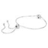 Pulseras con piedra natal de corte cuadrado, abril, blanca, chapada en rodio Pulseras con piedra natal de corte cuadrado, abril, blanca, chapada en rodio
