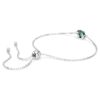 Pulseras con piedra natal de corte cuadrado, mayo, verde, chapada en rodio Pulseras con piedra natal de corte cuadrado, mayo, verde, chapada en rodio