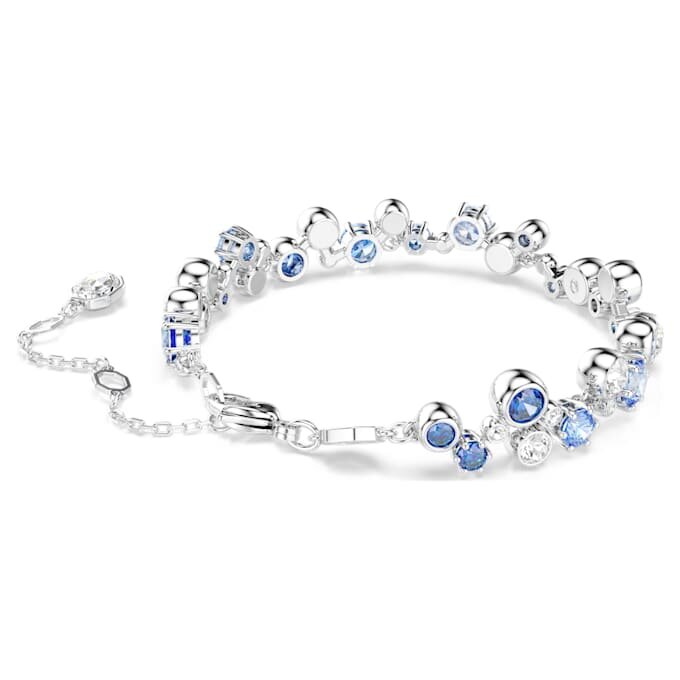 Pulseras Constella con cortes mixtos, azul, chapada en rodio Pulseras Constella con cortes mixtos, azul, chapada en rodio
