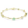 Pulseras Constella con cortes mixtos, verde, chapada en tono dorado