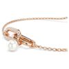 Pulseras Constella con perla de cristal, corte redondo, blanca, chapada en tono oro rosa Pulseras Constella con perla de cristal, corte redondo, blanca, chapada en tono oro rosa