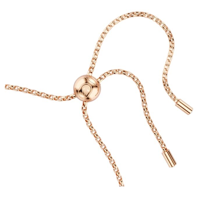 Pulseras Constella con perla de cristal, corte redondo, blanca, chapada en tono oro rosa Pulseras Constella con perla de cristal, corte redondo, blanca, chapada en tono oro rosa