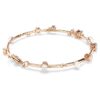 Pulseras Constella con perlas de cristal, cortes redondos, blanca, chapada en tono oro rosa Pulseras Constella con perlas de cristal, cortes redondos, blanca, chapada en tono oro rosa