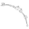 Pulseras Constella con perlas de cristal, cortes redondos, blanco, chapada en rodio