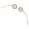 Pulseras de cisne, rosa, chapadas en tono oro rosa