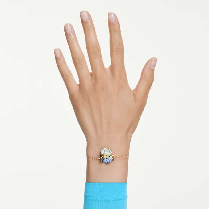 Pulseras de los Minions «Bob» con pavé, multicolor, chapada en tono dorado Pulseras de los Minions «Bob» con pavé, multicolor, chapada en tono dorado