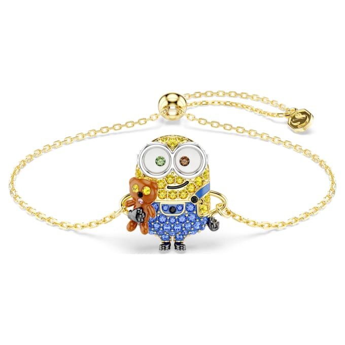Pulseras de los Minions «Bob» con pavé, multicolor, chapada en tono dorado Pulseras de los Minions «Bob» con pavé, multicolor, chapada en tono dorado
