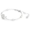 Pulseras de serpiente con perla de cristal, cortes mixtos, Año de la Serpiente, blanco, chapada en rodio Pulseras de serpiente con perla de cristal, cortes mixtos, Año de la Serpiente, blanco, chapada en rodio