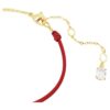 Pulseras de serpiente con perlas de cristal, cortes mixtos, Año de la Serpiente, rojo, chapado en tono dorado Pulseras de serpiente con perlas de cristal, cortes mixtos, Año de la Serpiente, rojo, chapado en tono dorado