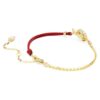 Pulseras de serpiente con perlas de cristal, cortes mixtos, Año de la Serpiente, rojo, chapado en tono dorado Pulseras de serpiente con perlas de cristal, cortes mixtos, Año de la Serpiente, rojo, chapado en tono dorado