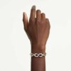 Pulseras Dextera de corte redondo, barra en T, blanca, acabado de metales mixtos Pulseras Dextera de corte redondo, barra en T, blanca, acabado de metales mixtos