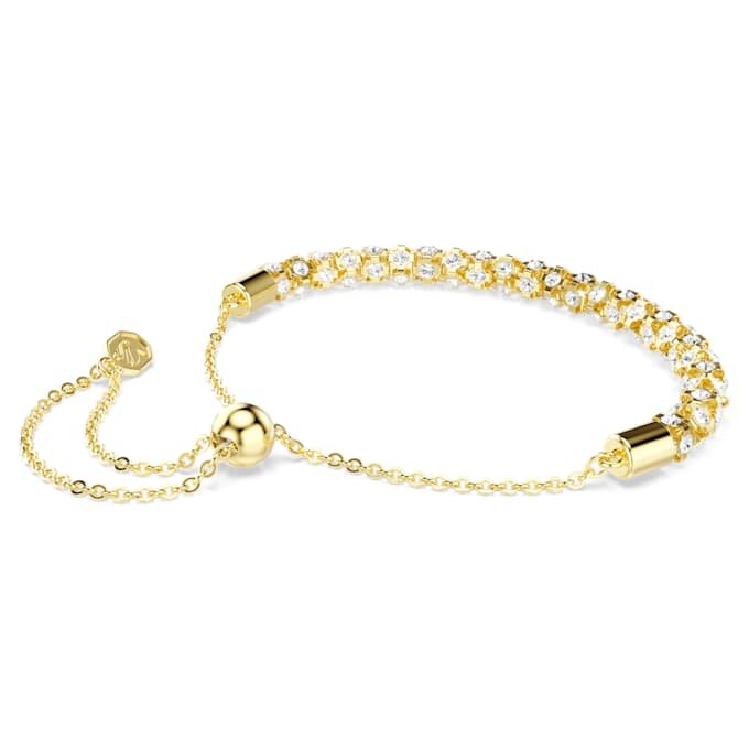 Pulseras Dextera de corte redondo, blanca, con acabado dorado Pulseras Dextera de corte redondo, blanca, con acabado dorado