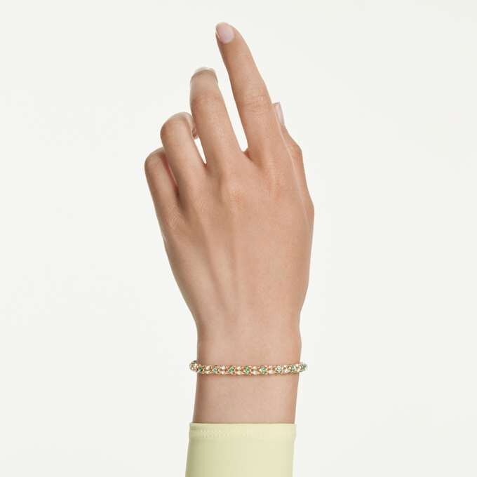 Pulseras Dextera de corte redondo, verde, acabado dorado Pulseras Dextera de corte redondo, verde, acabado dorado